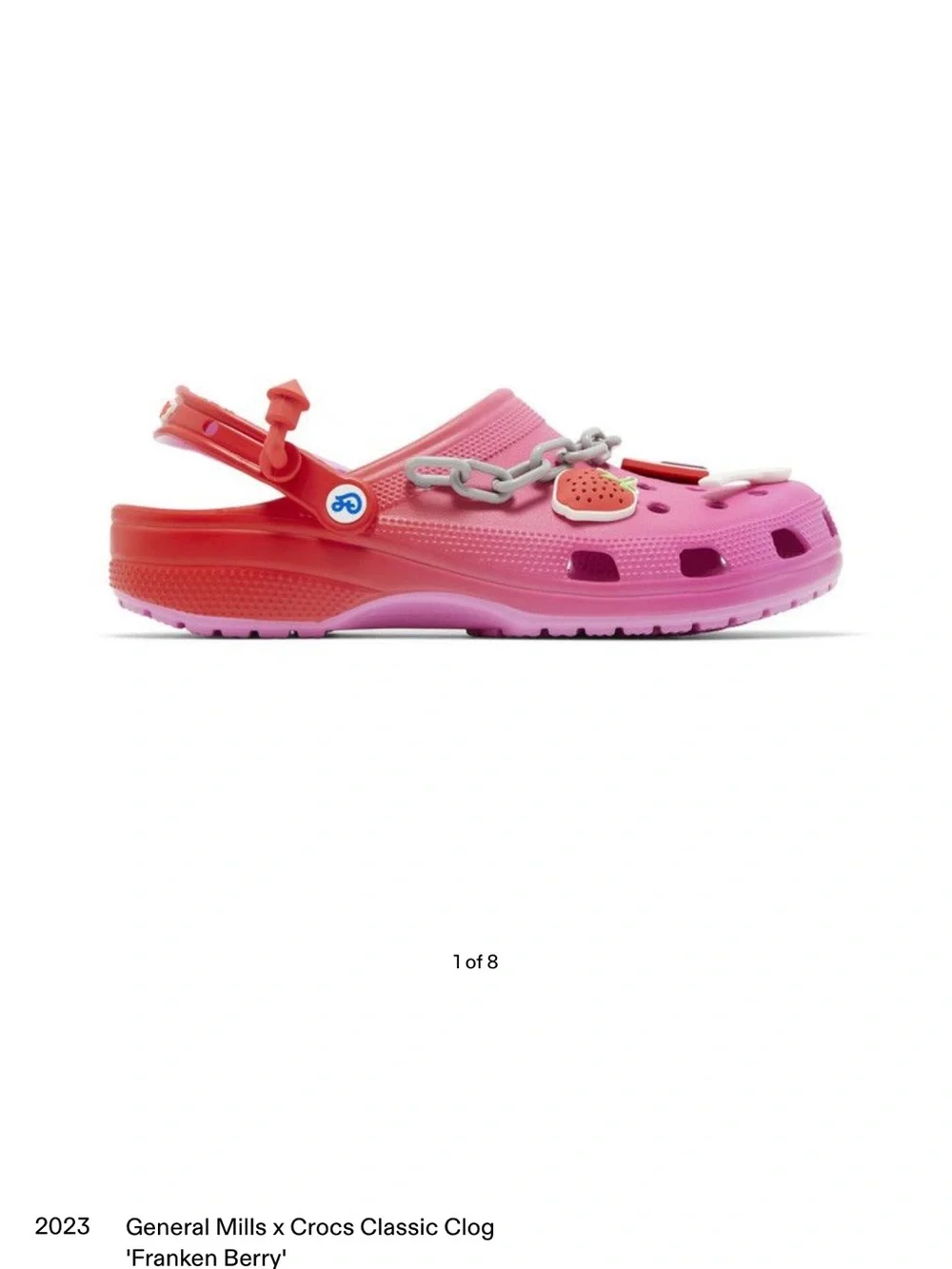 CROCS Franken Berry Pink Kids' Clogs with Charms